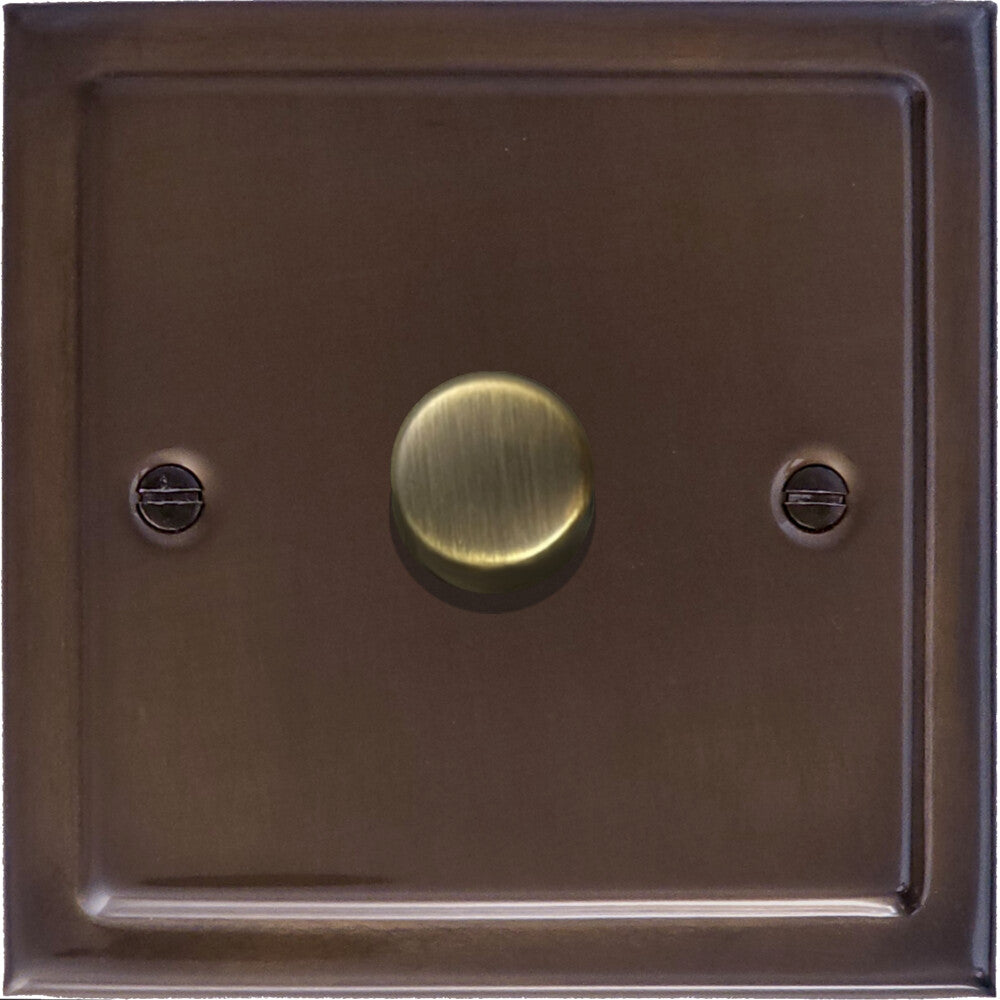 Victorian Medium Bronze 1 Gang LED Dimmer
