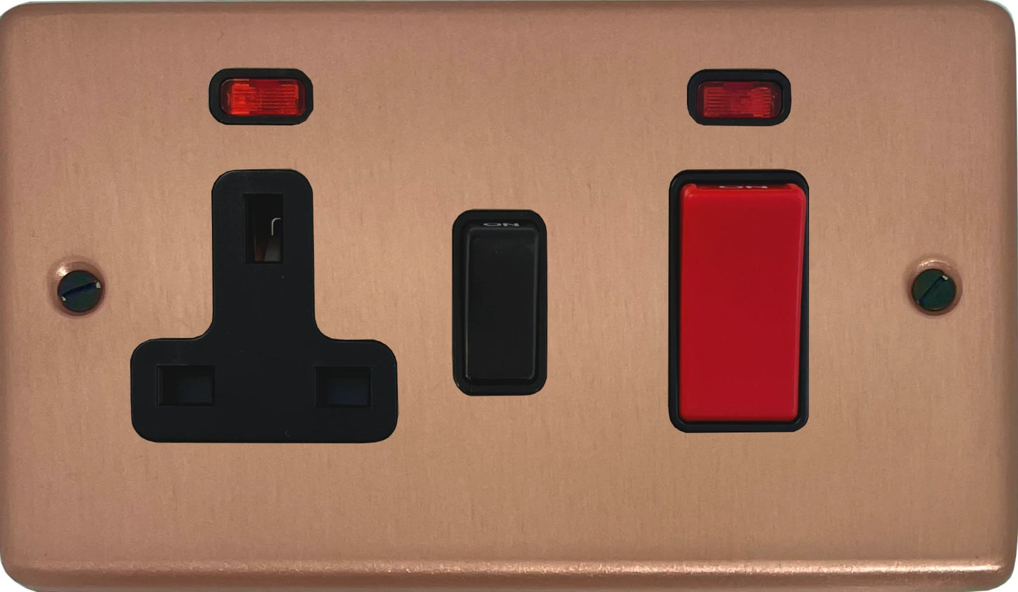 Contour Rose Gold 45Amp Cooker Socket