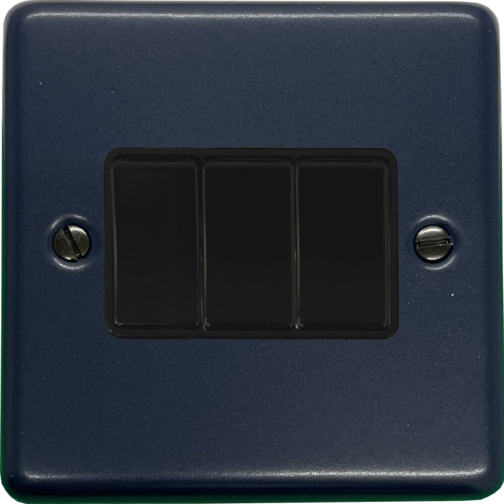Contour Blue 3 Gang Switch