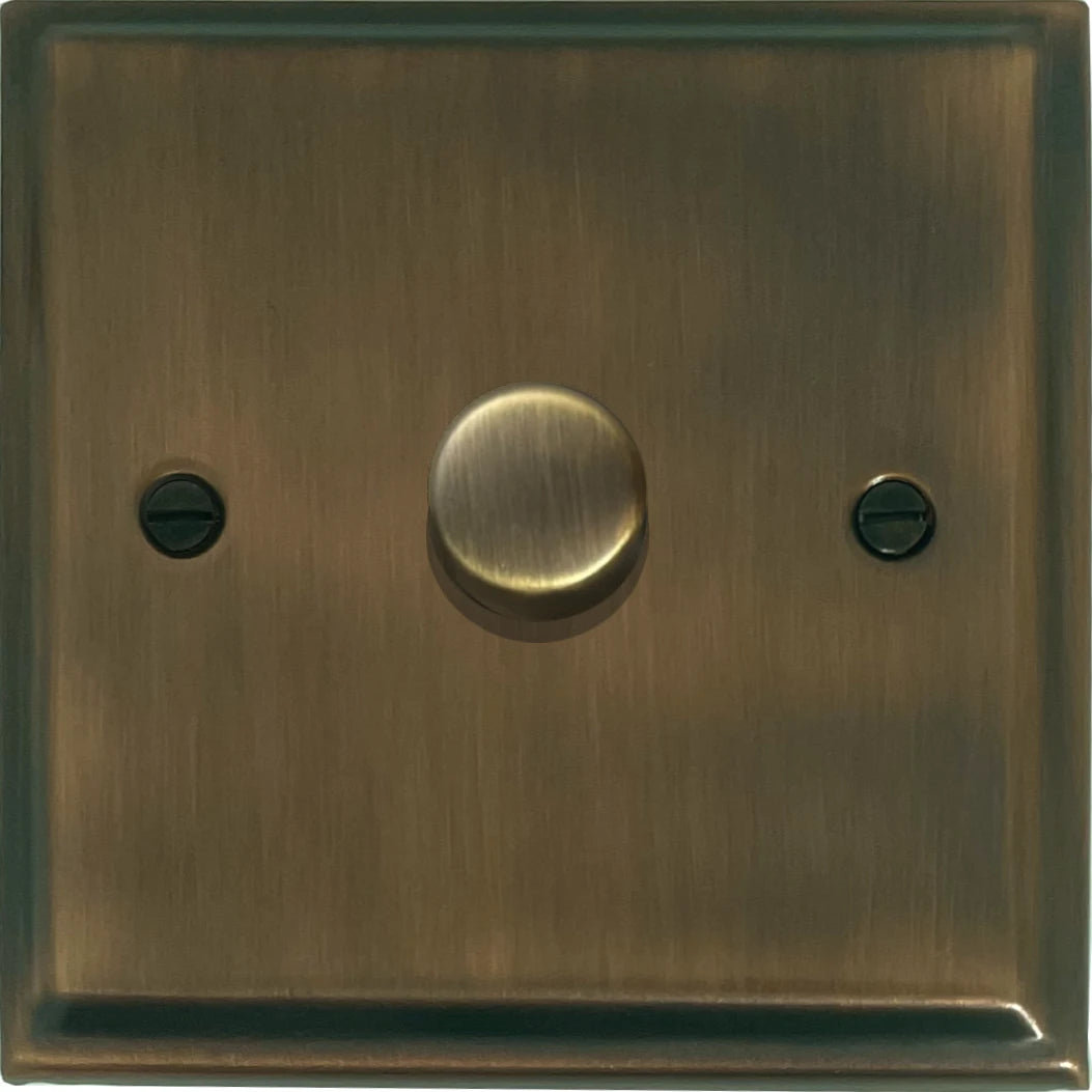 Deco Antique Brass 1 Gang LED Dimmer