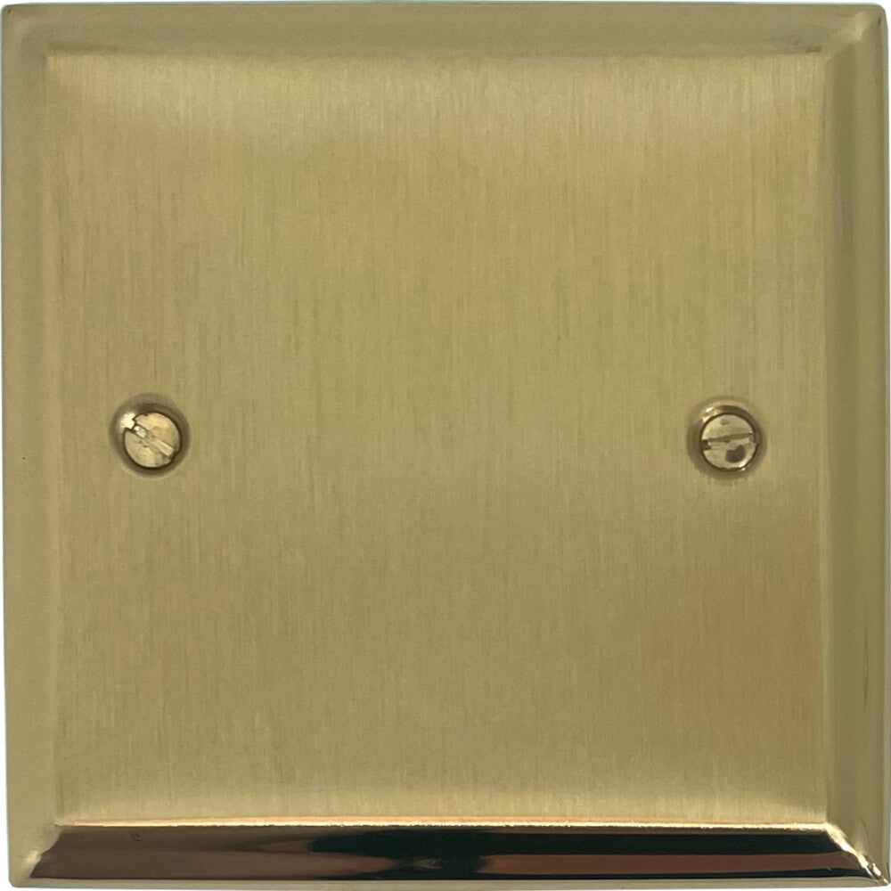 Deco Satin Brass 1 Gang Blank