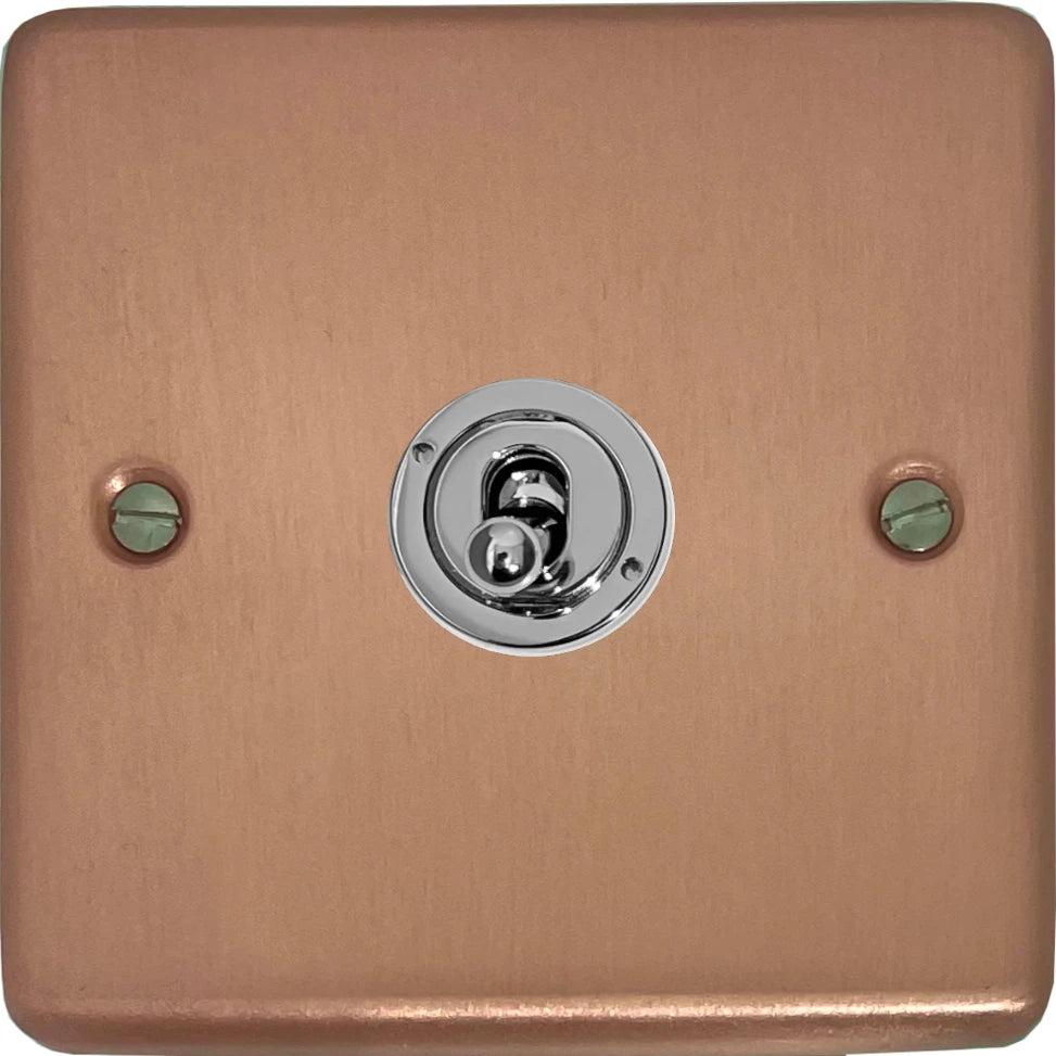 Contour Rose Gold 1 Gang Toggle (Chrome Toggle)
