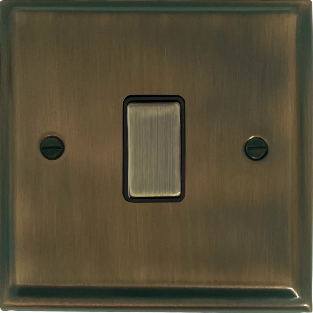 Deco Antique Brass 1 Gang Switch (Brass Switch)