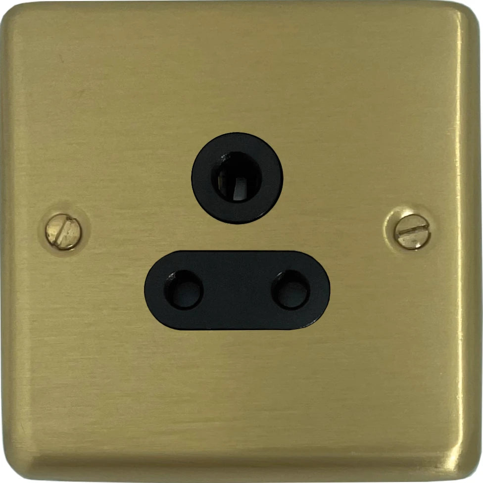 Contour Satin Brass 5 Amp Socket
