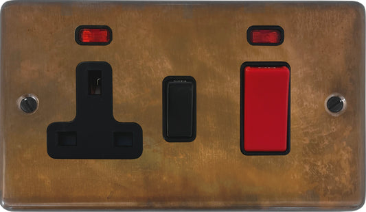 Contour Tarnished Copper Cooker Socket