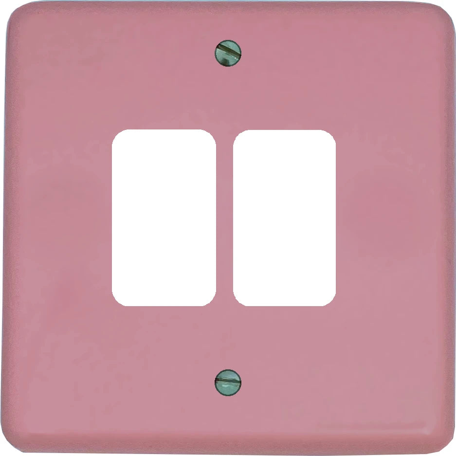 Contour Pink 2 Gang Grid Plate