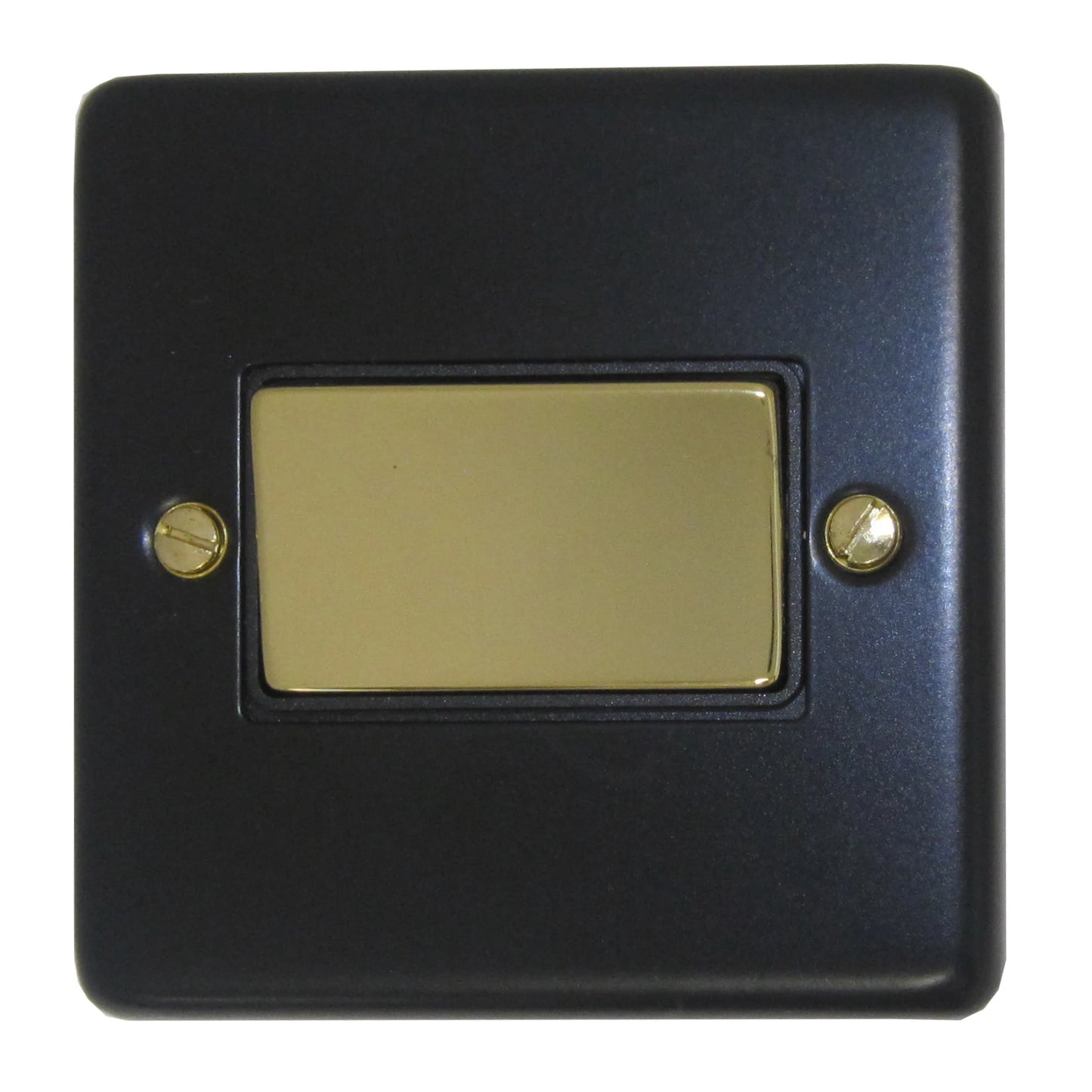 Contour Flat Black Fan Isolator (Brass Switch)