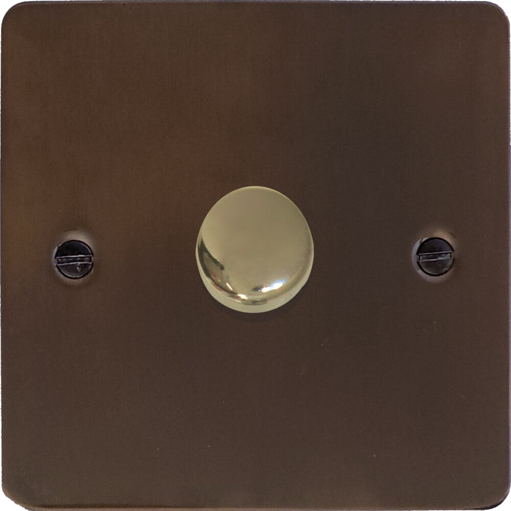 Flat Medium Bronze 1 Gang LED Dimmer