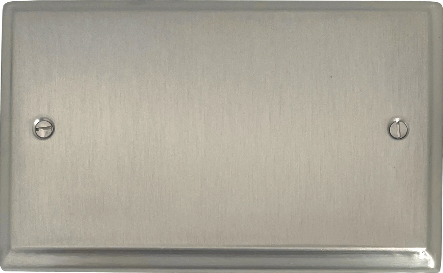 Deco Satin Nickel 2 Gang Blank