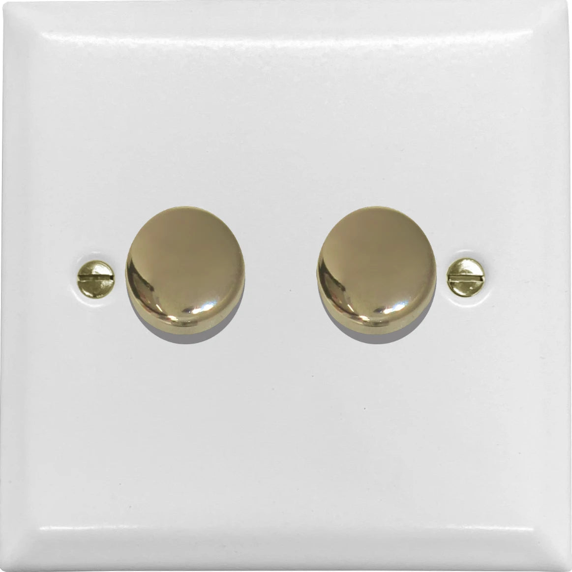 Spectrum Flat White 2 Gang LED Dimmer
