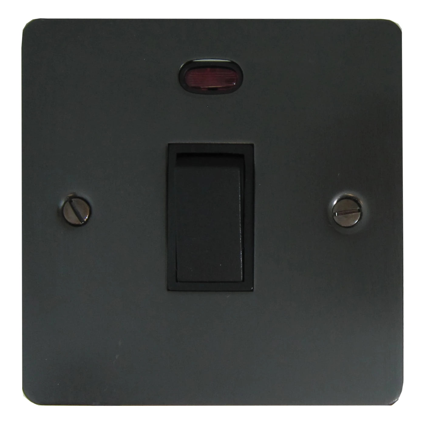 Flat Black Bronze 20A Dp Switch + Neon