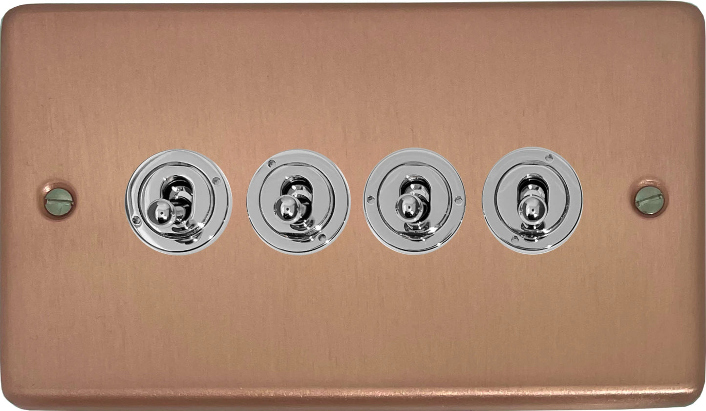 Contour Rose Gold 4 Gang Toggle Switch