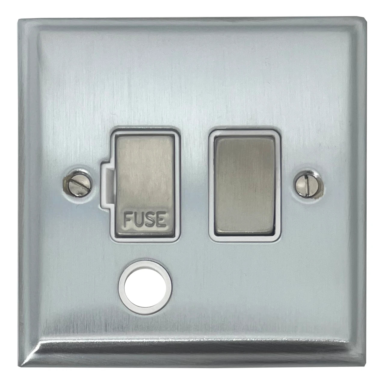 Deco Satin Chrome Swt Fused Spur + Outlet