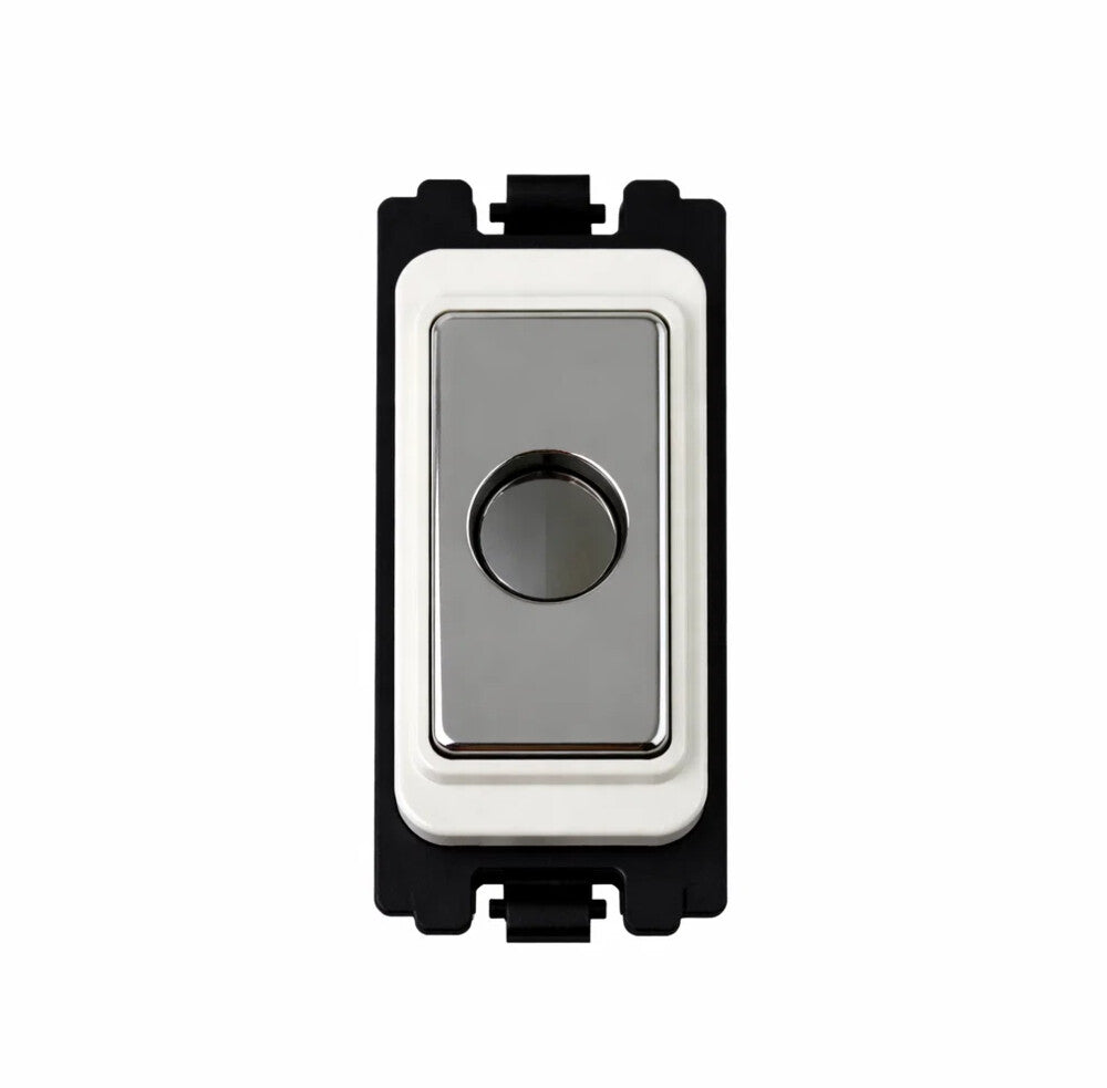 Flex Outlet Grid - White and Polished Chrome Switch