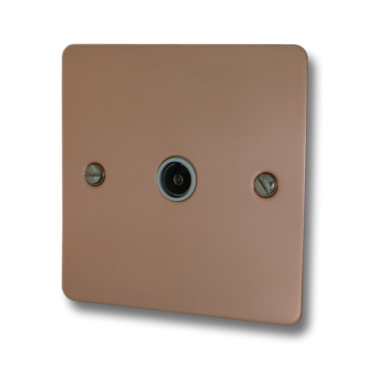 Flat Bright Copper 1 Gang Coax Point