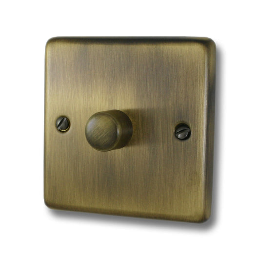Contour Antique Brass 1 Gang LED Dimmer
