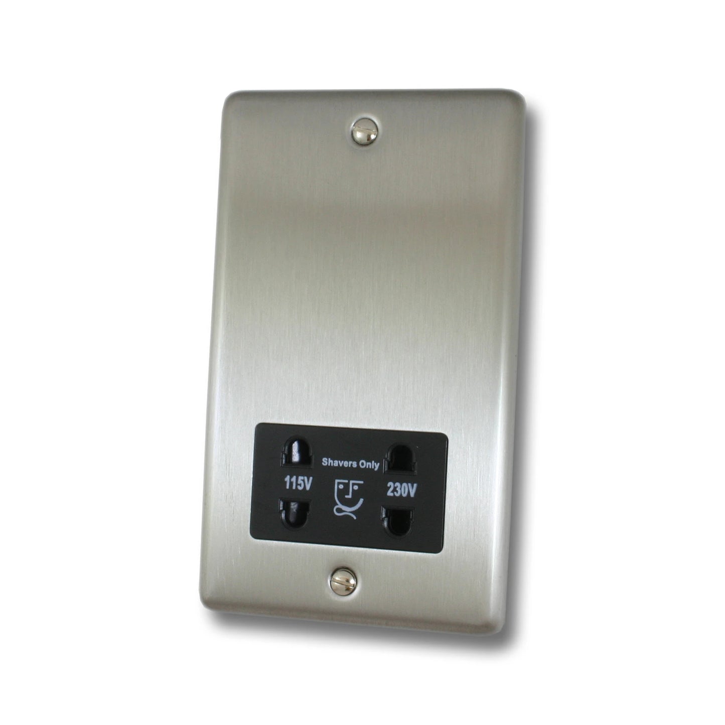 Contour Brushed Steel Shaver Socket