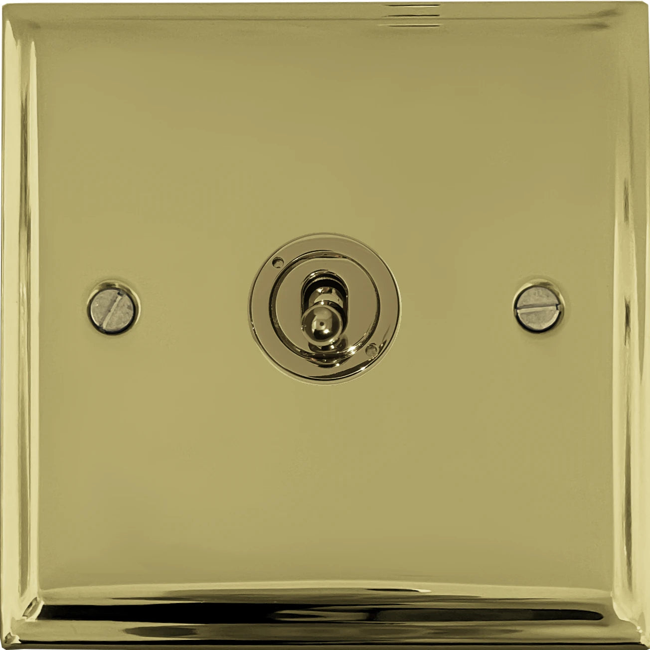 Deco Polished Brass 1 Gang 2 Way Toggle Switch