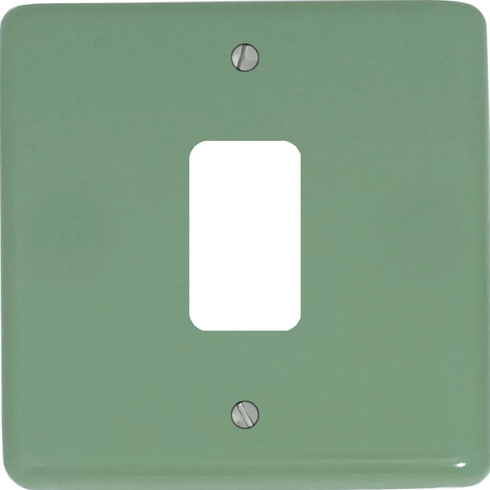 Classic Sage Green 1 Gang Grid Plate