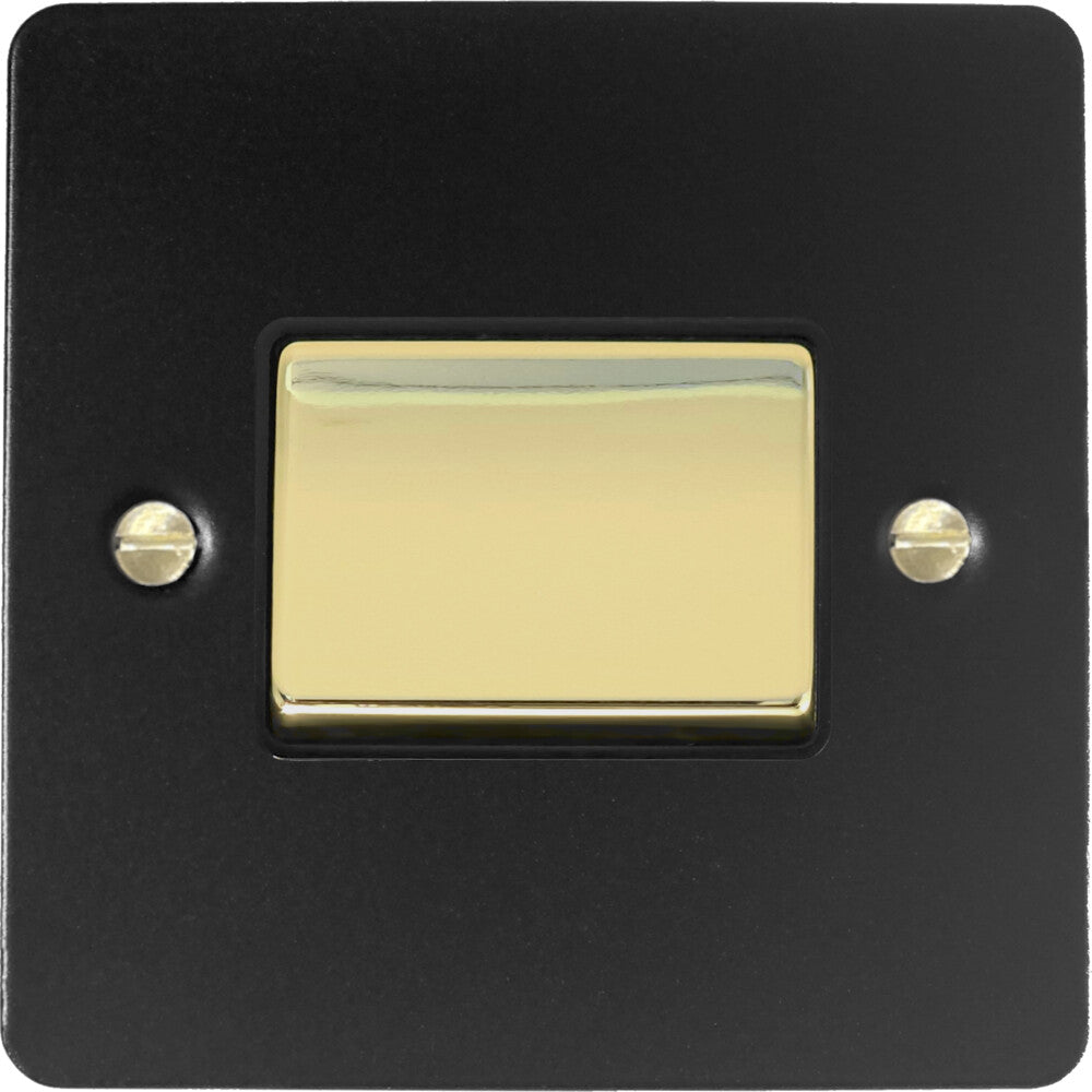 Flat Black Fan Isolator (Brass Switch)
