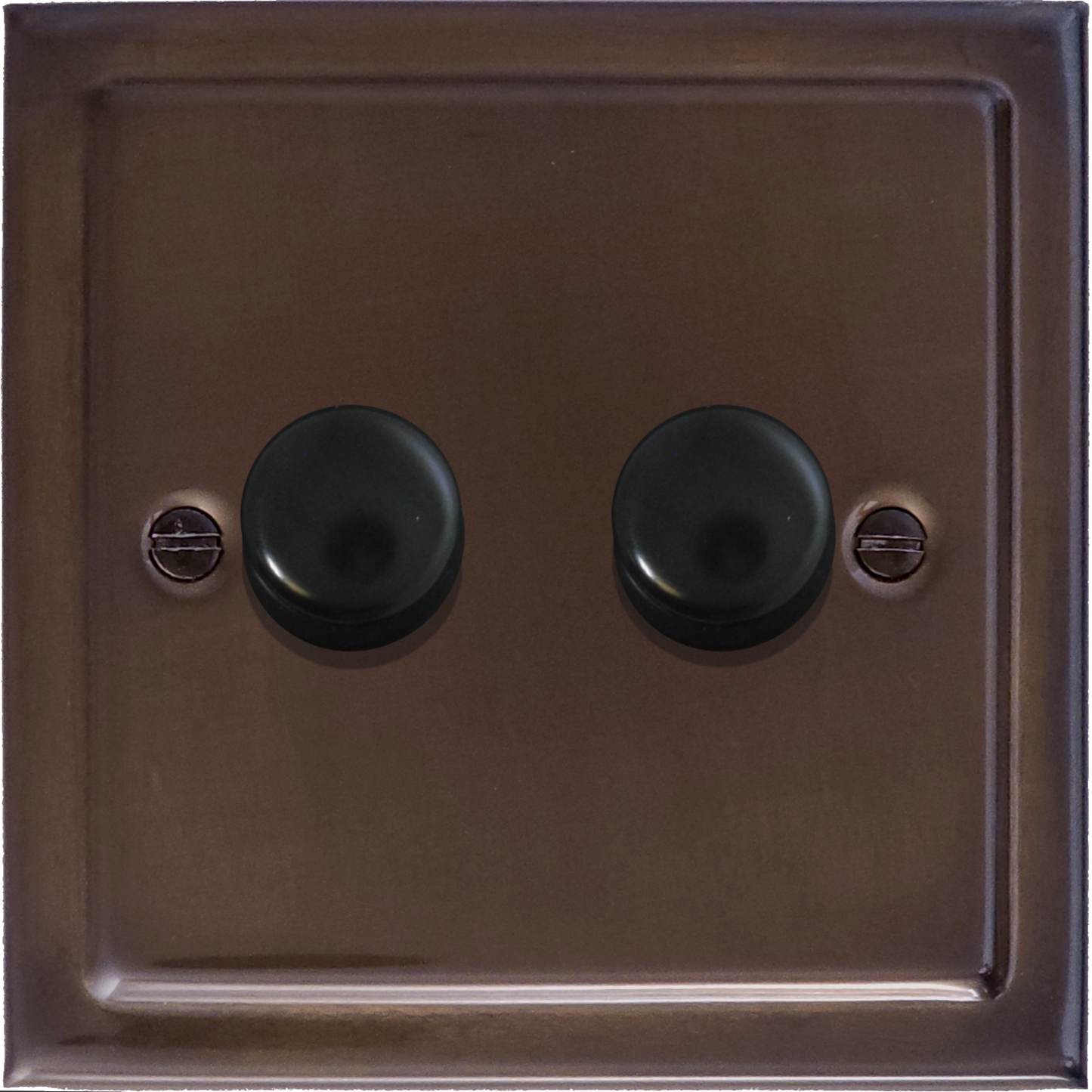 Victorian Medium Bronze 2 Gang LED Dimmer