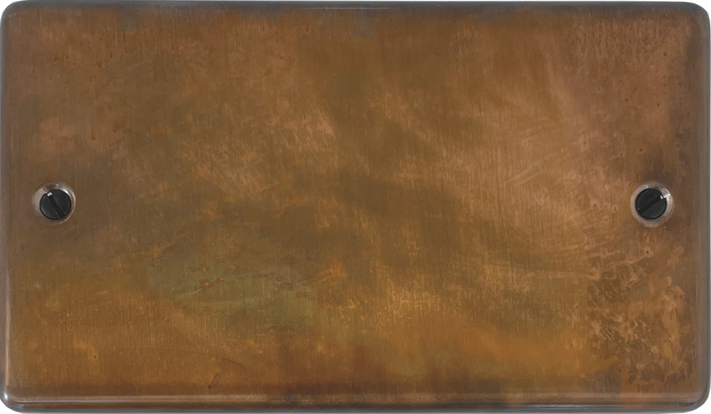 Contour Tarnished Copper 2 Gang Blank