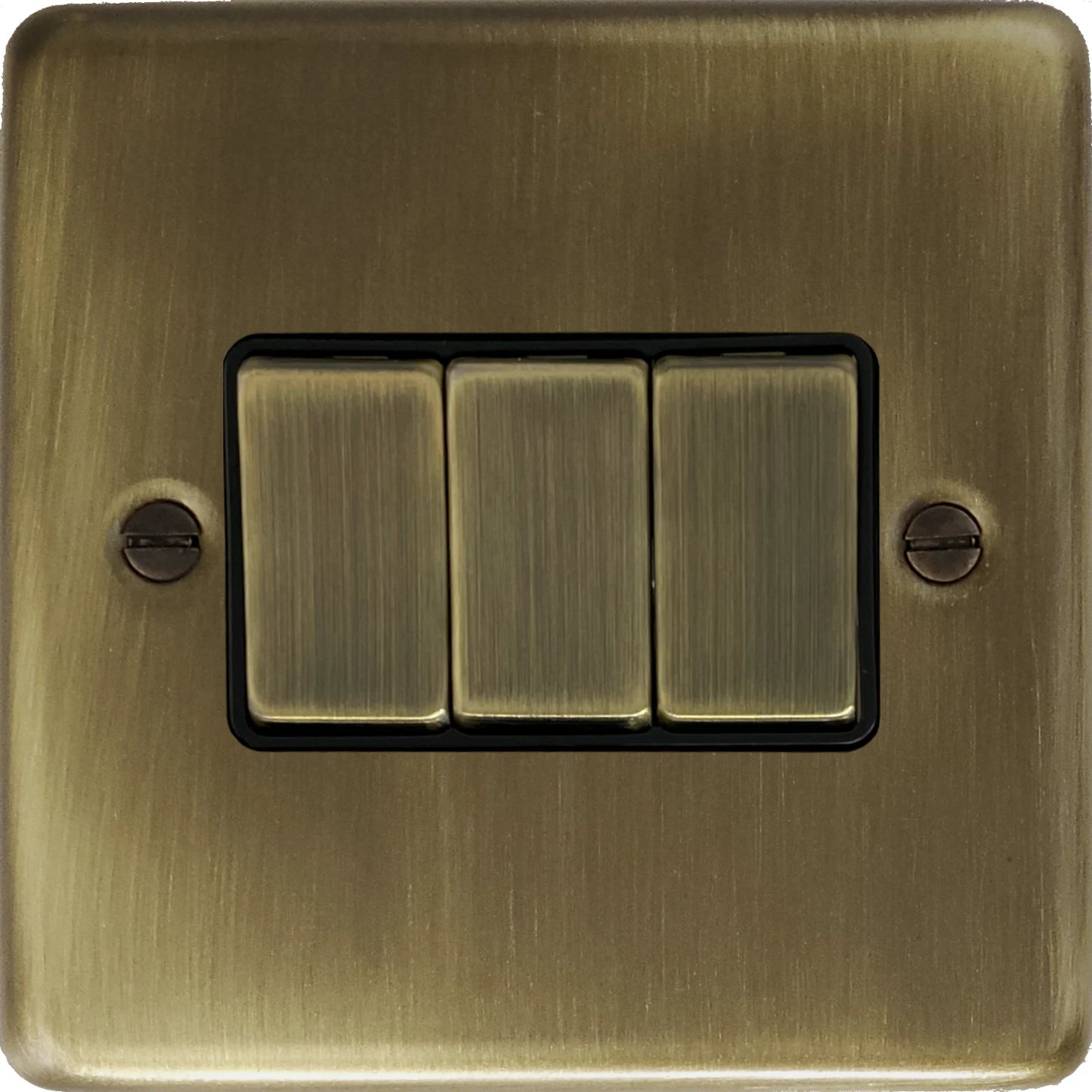 Contour Antique Brass 3 Gang Switch (Brass Switches)