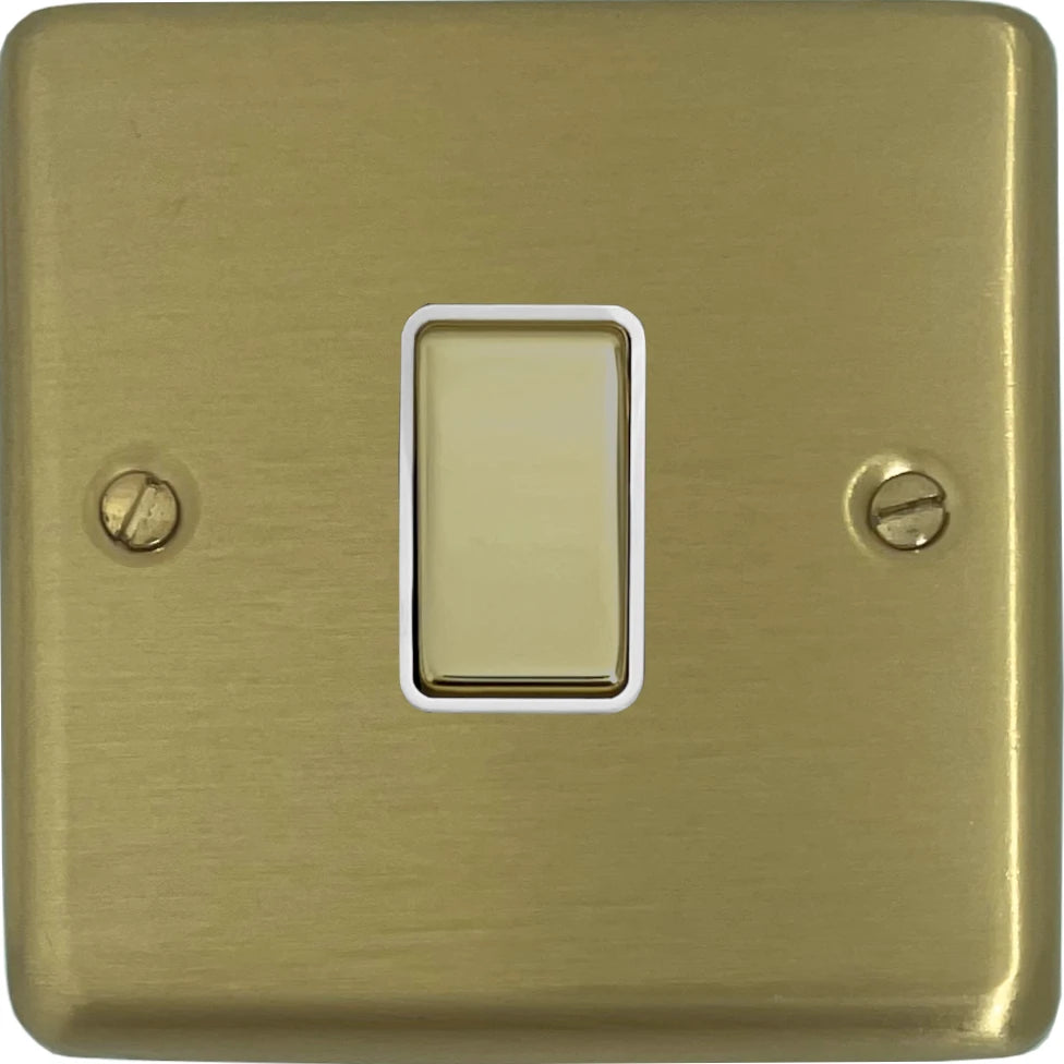 Contour Satin Brass 1 Gang Switch