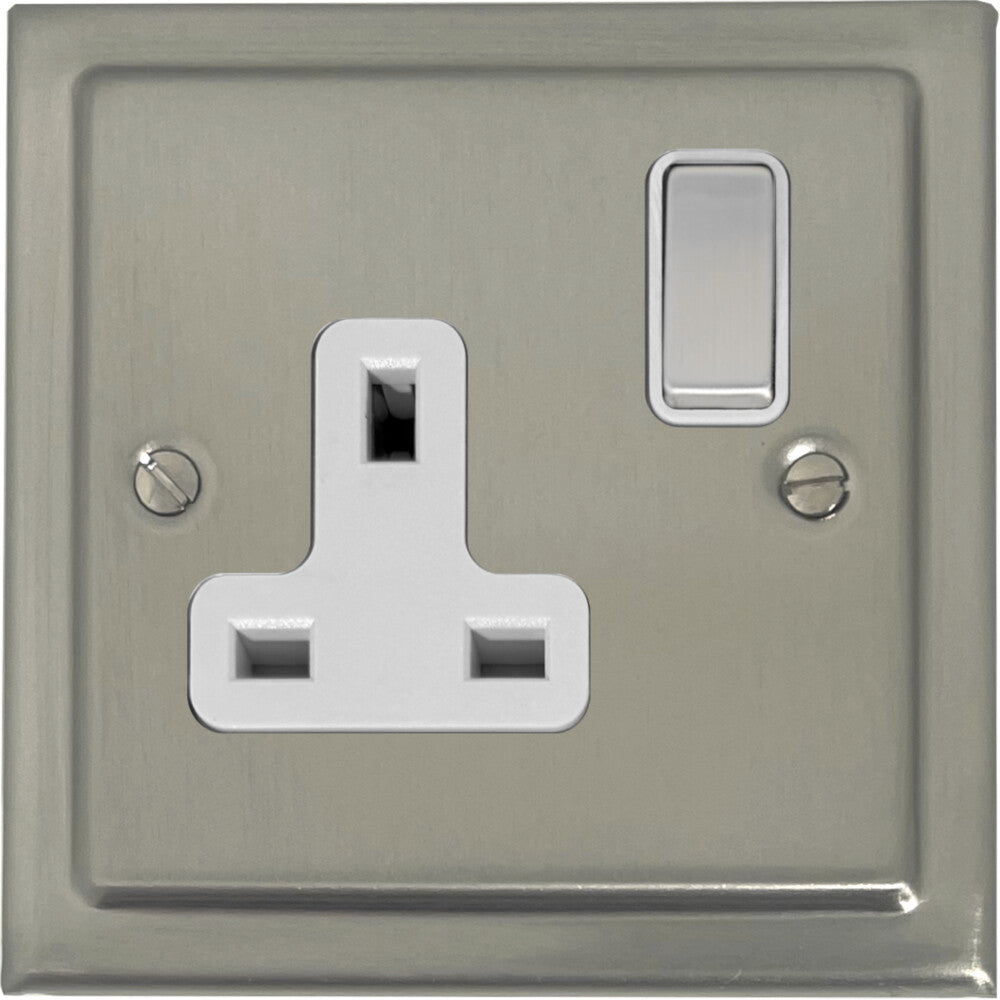 Victorian Satin Nickel 1 Gang Socket