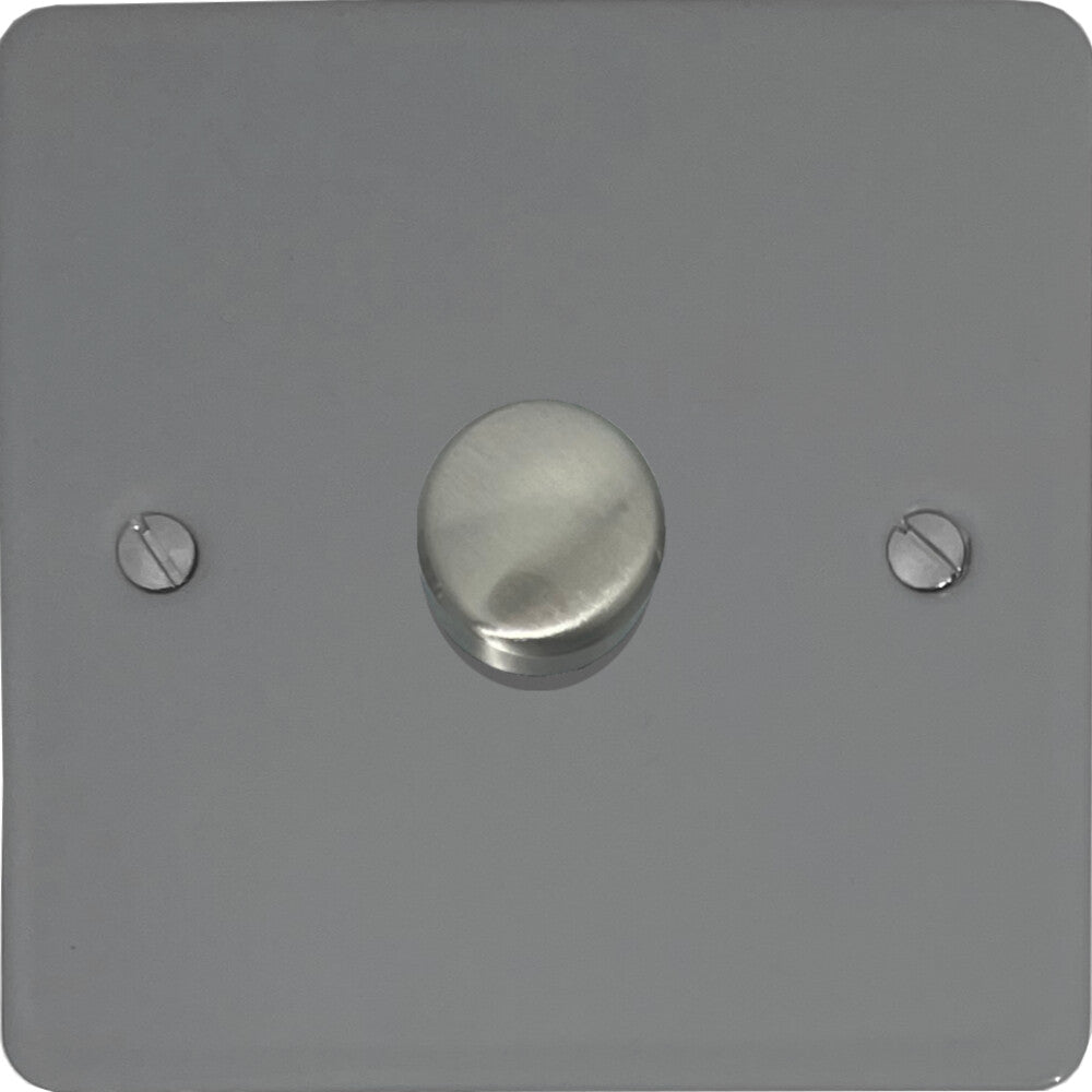 Flat Light Grey 1 Gang LED Dimmer