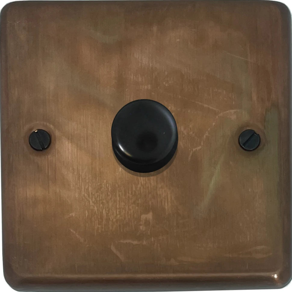 Contour Tarnished Copper 1 Gang Dimmer LED