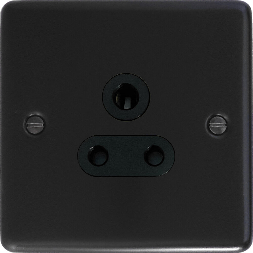 Contour Flat Black 5A Socket