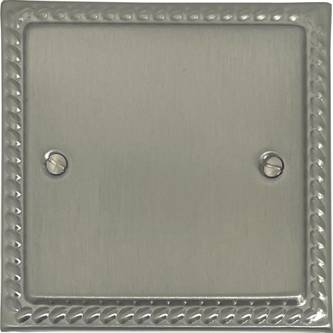 Georgian Satin Nickel 1 Gang Blank Plate