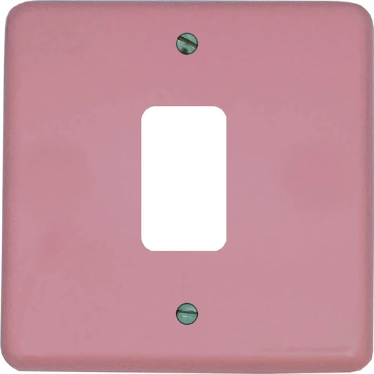 Contour Pink 1 Gang Grid Plate