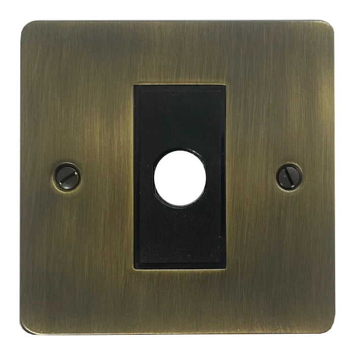 Flat Antique Brass Flex Outlet