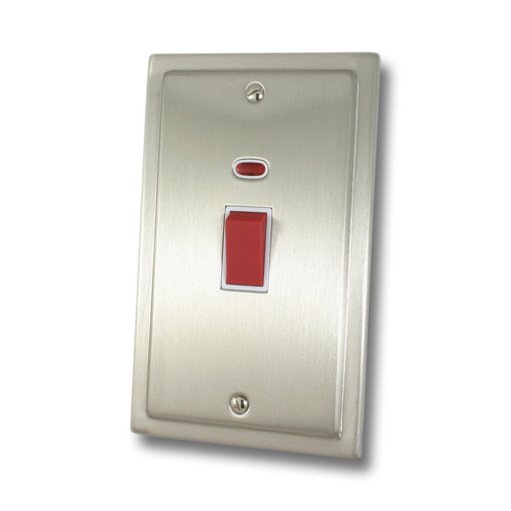 Victorian Satin Nickel 45A Dp Switch + Neon