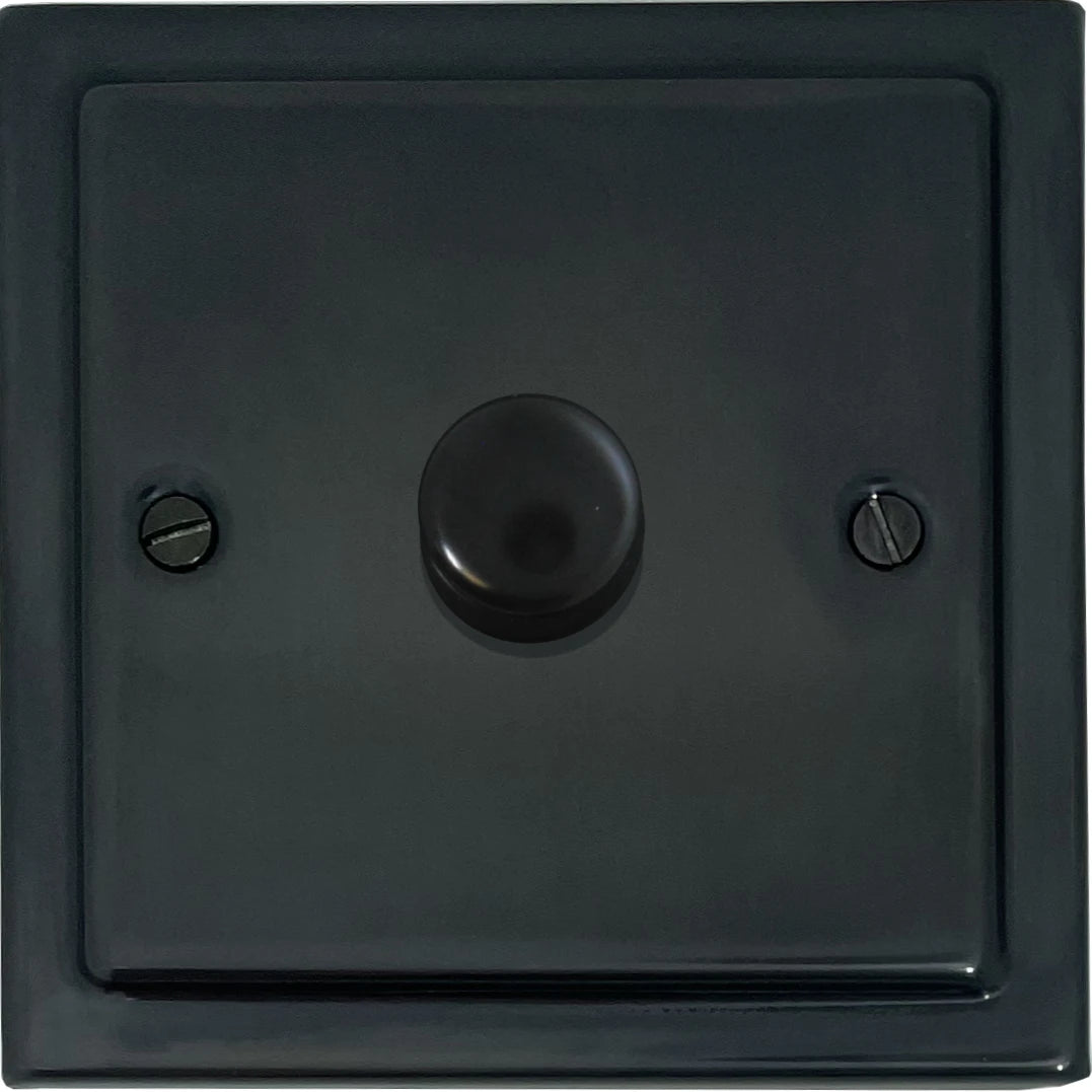 Victorian Black Bronze LED Dimmer (1 Gang)