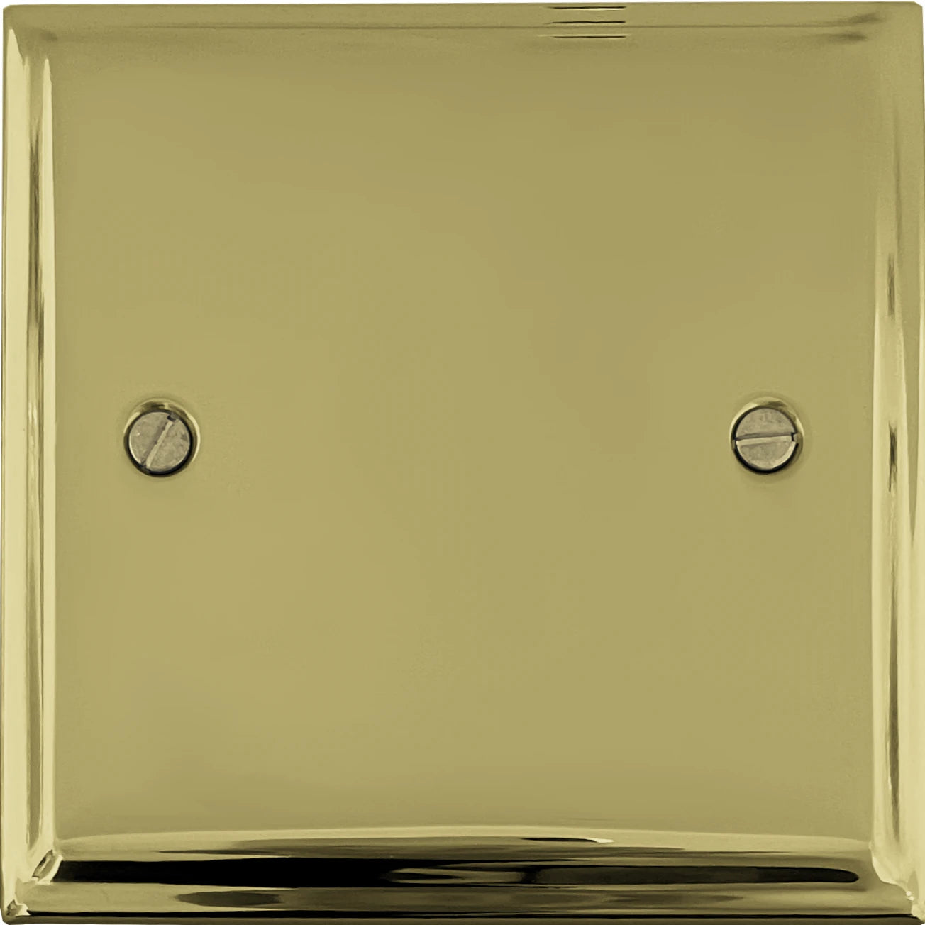 Deco Polished Brass 1 Gang Blank