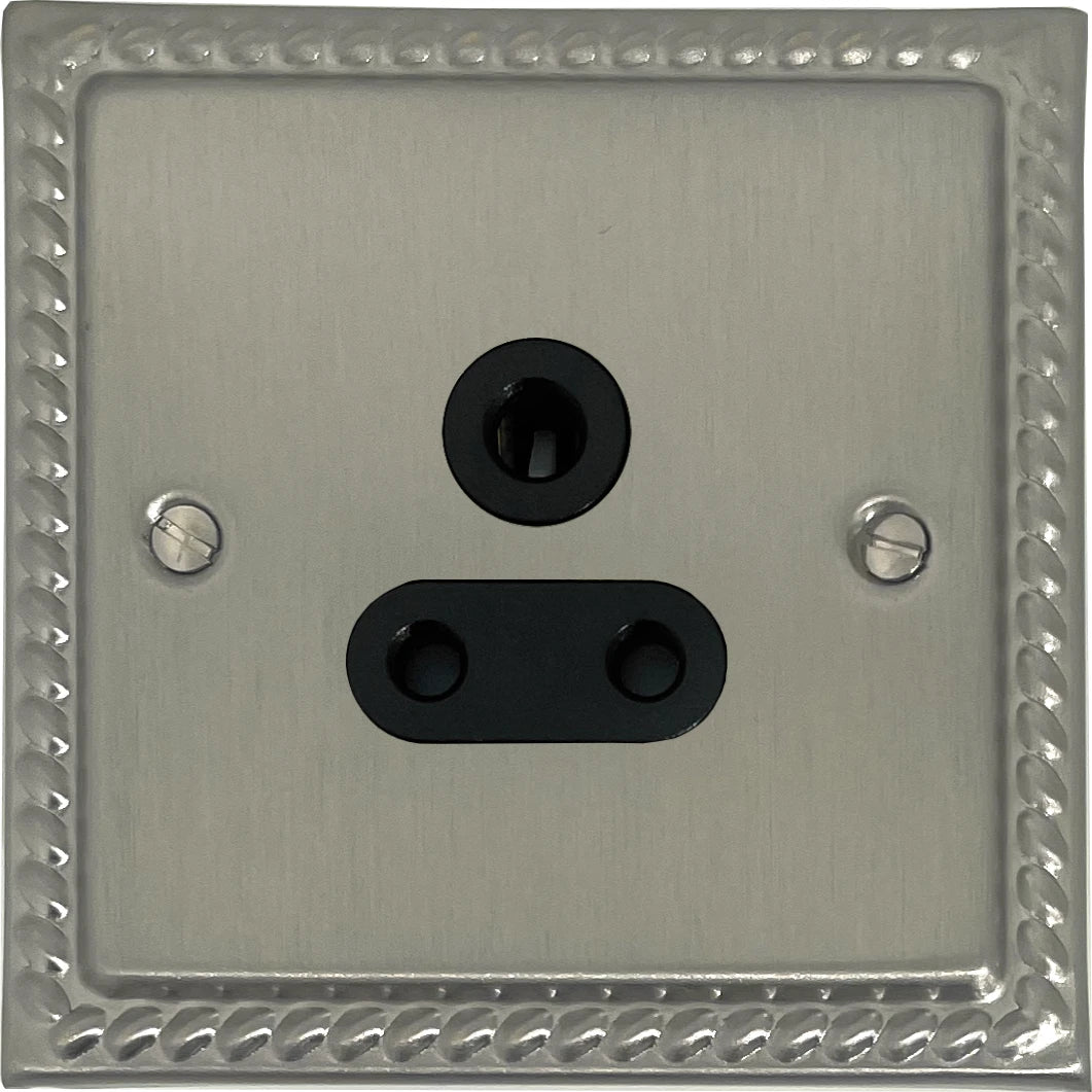Georgian Satin Nickel 5 Amp Socket