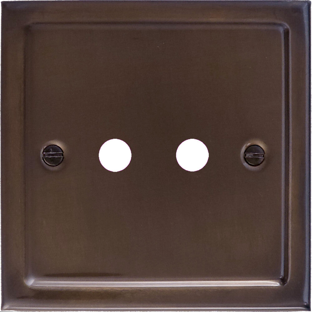 Victorian Medium Bronze 2 Gang Grid Toggle Plate (Plate Only)