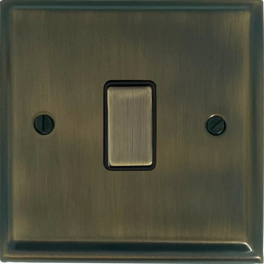 Deco Antique Brass 1 Gang Switch (Brass Switch)