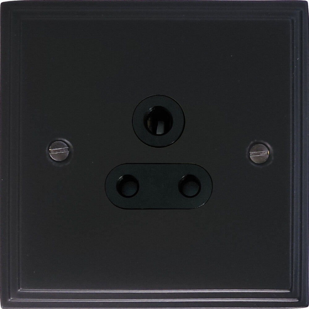 Victorian Flat Black 5 Amp Socket