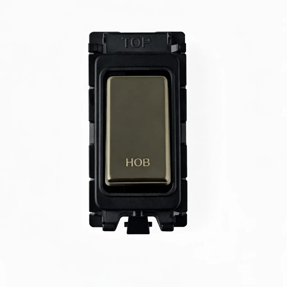 20A DP Switch - Engraved - Hob - Black Nickel Switch