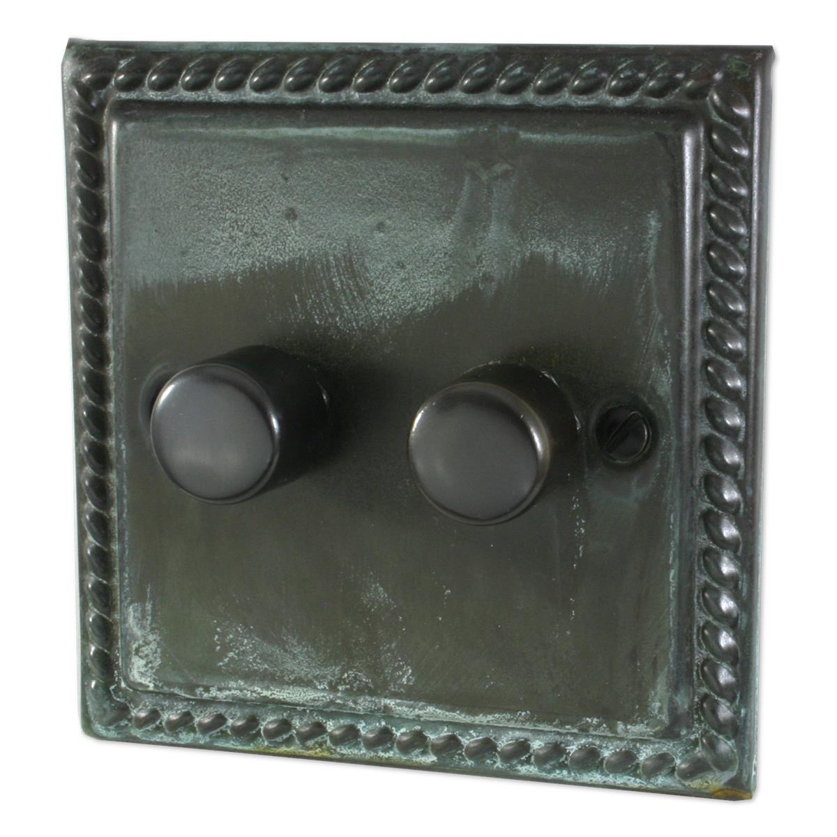 Georgian Verdigris 2 Gang Dimmer LED Dimmer