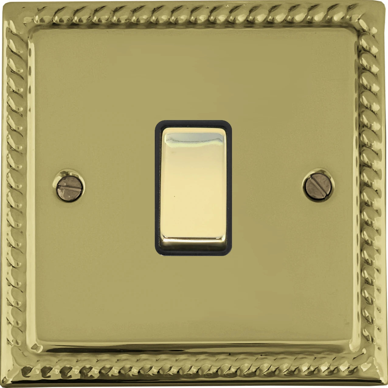 Georgian Polished Brass 1 Gang 2 Way Switch