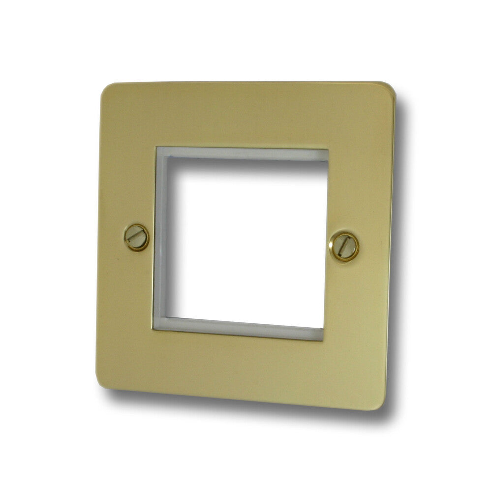 Flat Polished Brass 2 Module Data Plate