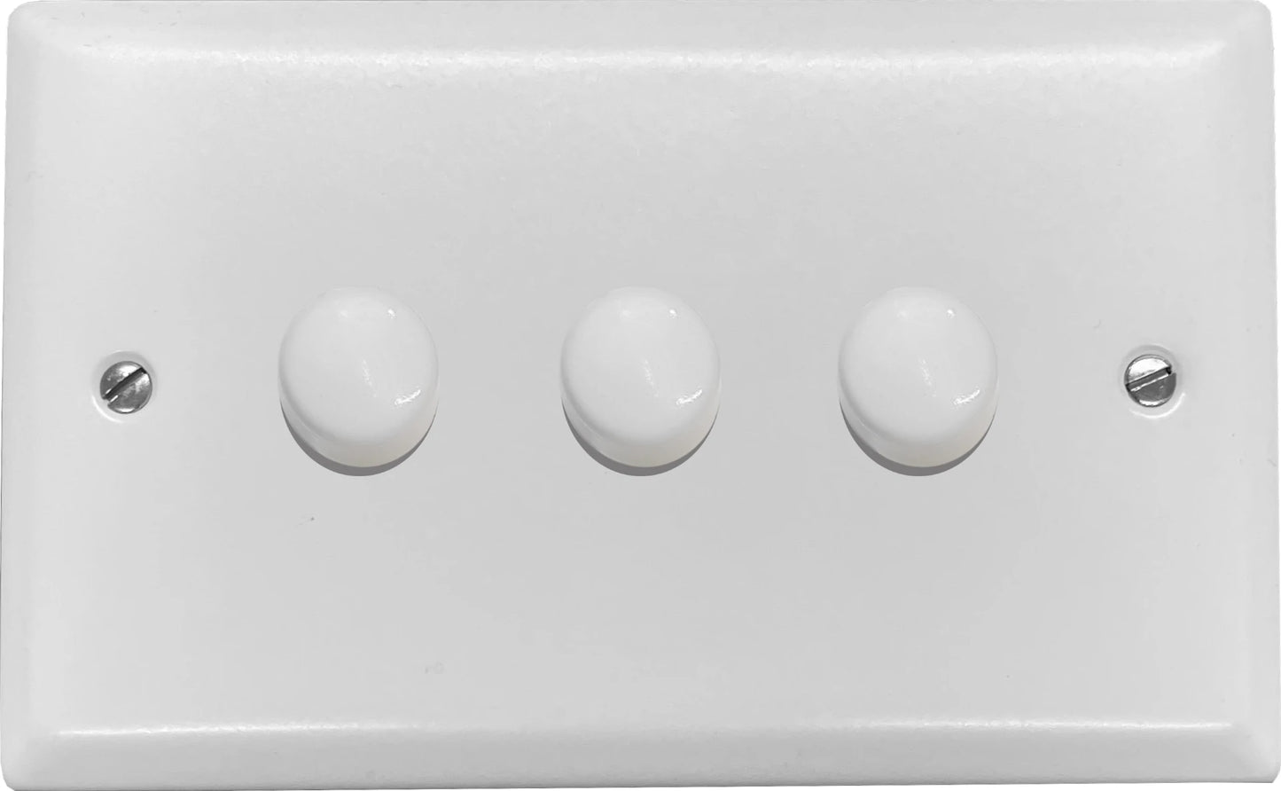 Spectrum Flat White 3 Gang LED Dimmer