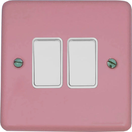 Contour Pink 2 Gang Switch