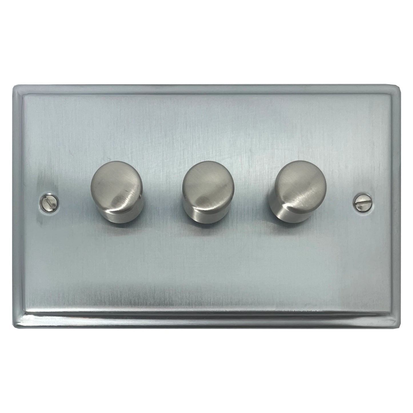 Deco Satin Chrome 3 Gang LED Dimmer