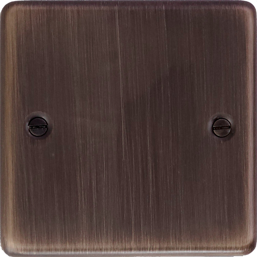 Contour Antique Copper 1 Gang Blank Plate